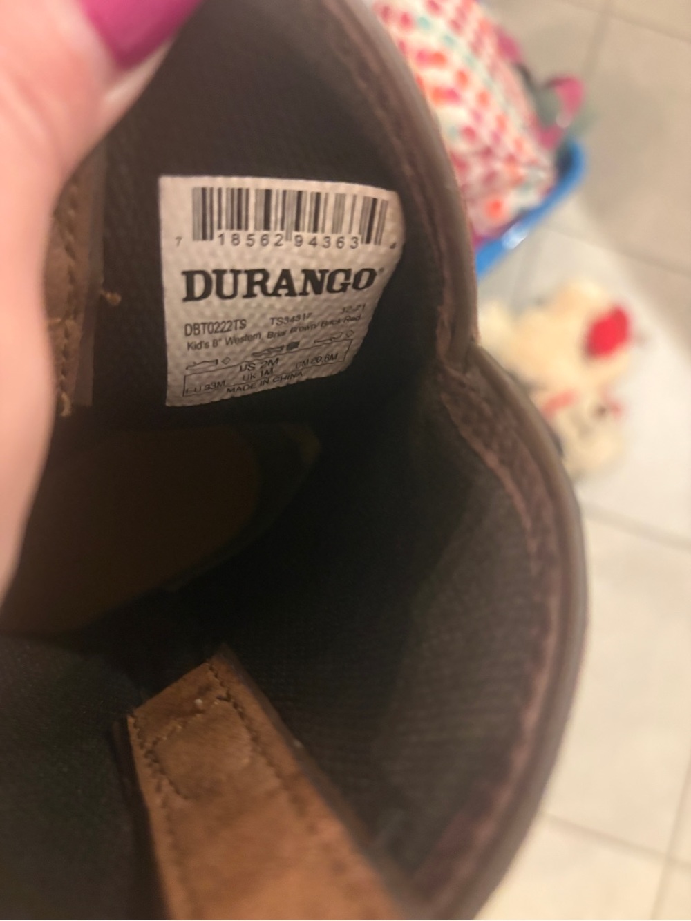 Durango Kids Brown Western Boot - Chestnut Brown